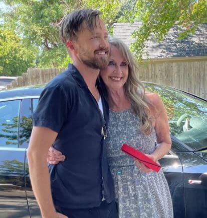 Darla Sturtevant with her son Aaron Paul.